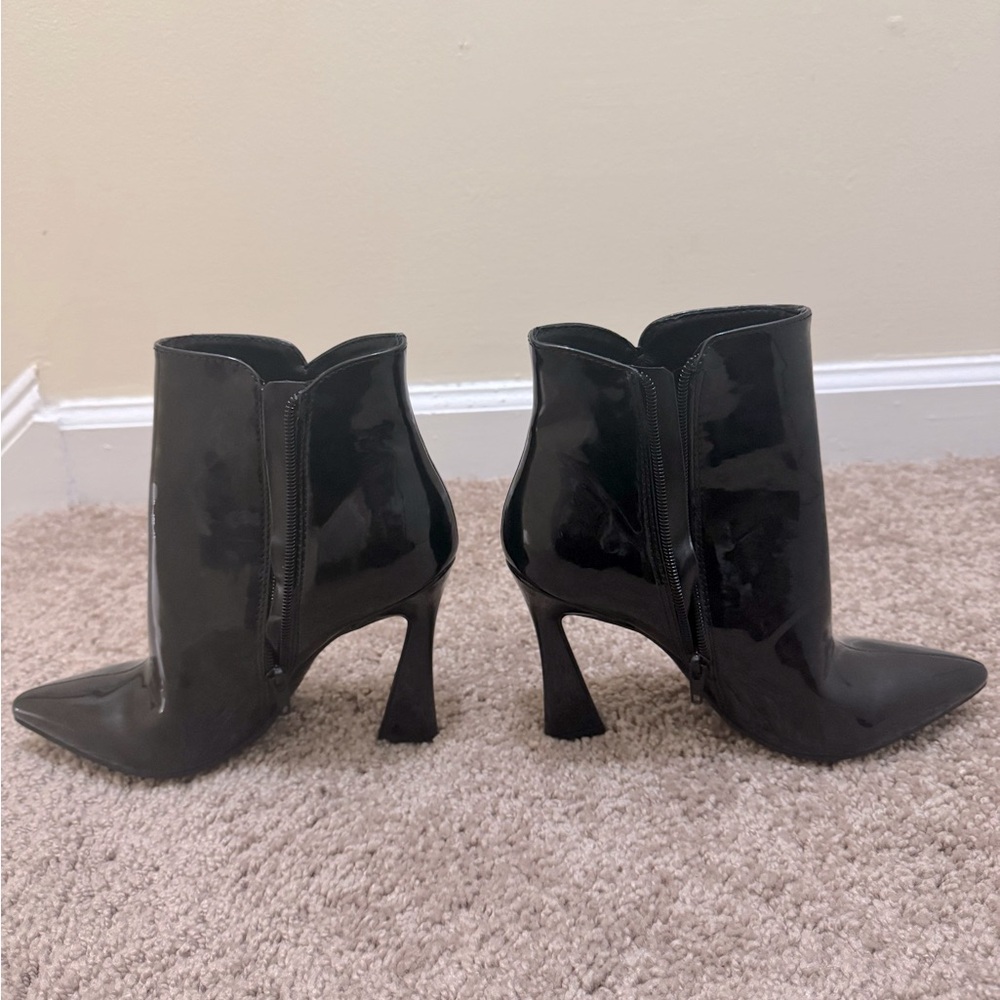 Black high heel boots